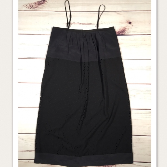 MADEWELL Black Pleated Dress Size 6 - Picture 1 of 5